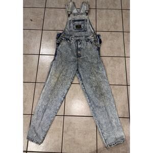 Vintage paco jeans overalls acid wash 90s denim. Inseam 32